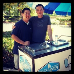 Adam of Front Porch Pops catering my 5 year old son's birthday party!!! Erin and Adam make the most delicious ice cream bars an