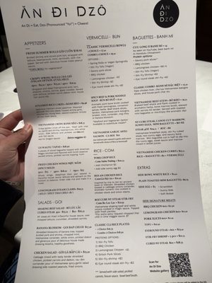 Menu photo 2 An Di Dzo Honolulu, HI