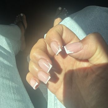 Organic Nail & Spa - What I got, he said my nails were to short, but look there's paint on my skin and definitely not what o asked for - Nail Salons Near Me - Chino, California