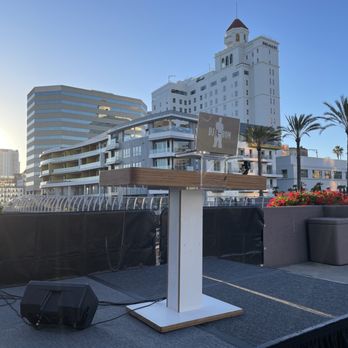 DJ A-Ron - My DJ setup with custom DJ booth at the Long Beach Convention Center - DJs Near Me