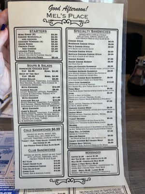 Menu photo 2 Mel's Place Lower Township, NJ