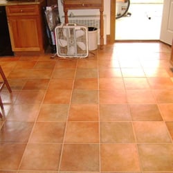 Comer's Carpet & Flooring - Kitchen tile with epoxy grout