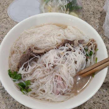 Pho So 1 - My pho soup with extra noodles, way too much noodles lol - Vietnamese Near Me - Granada Hills, California
