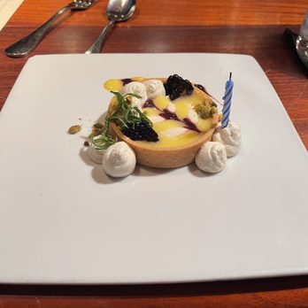 Cava - Jerez Cream Tart with blackberries, Meyer Lemon Curd, Pistachio & Mascrapone - Mediterranean Near Me - Portsmouth, New Hampshire