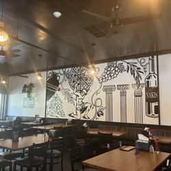 Nakis Pizza & Bar - This is hand painted mural adds to the ambiance