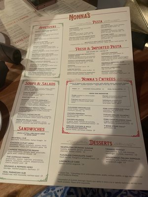 Menu photo 1 Nonna's Jensen Beach, FL