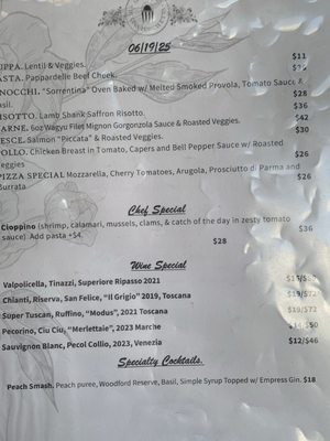 Menu photo 8 Garage Buona Forchetta Coronado, CA