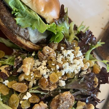 Wilson Creek Winery - Creekside Burger w/ The Vineyard Salad - Wineries Near Me - Temecula, California Wilson Creek Winery - Creekside Burger w/ The Vineyard Salad - Wineries Near Me - Temecula, California