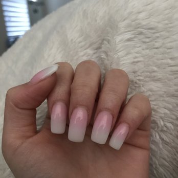 Nails Couture - Pink and white ombré - Nail Salons Near Me - Houston, Texas