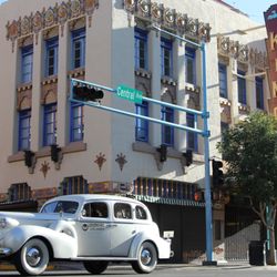 Legendary Limo Service - Legendary Limo Service LLC, 1937 Cadillac limo at the Albuquerque Kimo Theater on the Historic Rt 66.