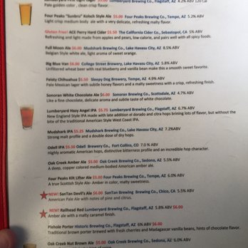 Bill's Grill - Craft beer list. Tons of local beers.  If you want a local sample of beers come here they have a wider selection than several bars. - Burgers Near Me - Prescott, Arizona