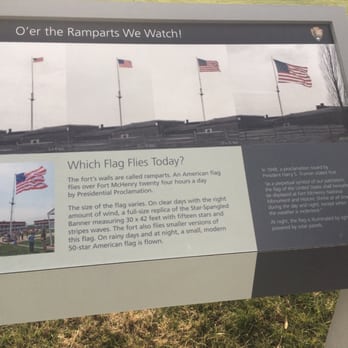 Fort McHenry - The flag that flies over Fort McHenry depends on the winds. - Landmarks & Historical Buildings Near Me - Baltimore, Maryland