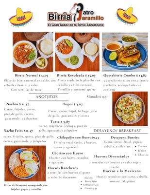 Menu photo 3 Birria Patro Jaramillo Pasadena, TX