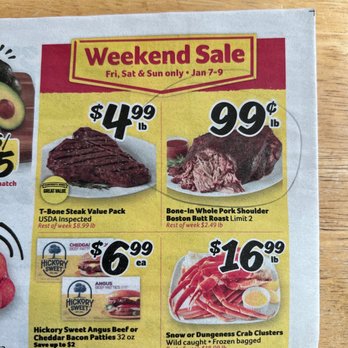 Winn-Dixie - a menu for a weekend sale - Grocery Near Me - Saint Augustine, Florida
