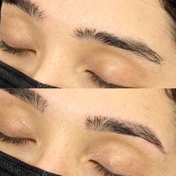 Eyebrow Tweezing and Trimming