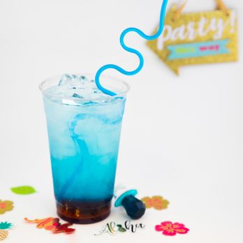 Express Java - a blue drink with ice and a straw - Coffee & Tea Near Me - Snohomish, Washington