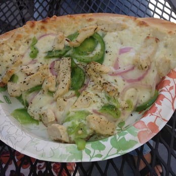 Premier Pizza - slice of creamy garlic chicken - Pizza Near Me - Santa Clara, California Premier Pizza - slice of creamy garlic chicken - Pizza Near Me - Santa Clara, California