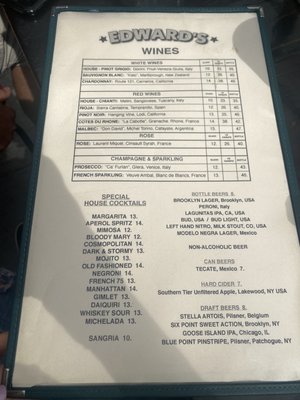 Menu photo 3 Edward's New York, NY Menu photo 3 Edward's New York, NY