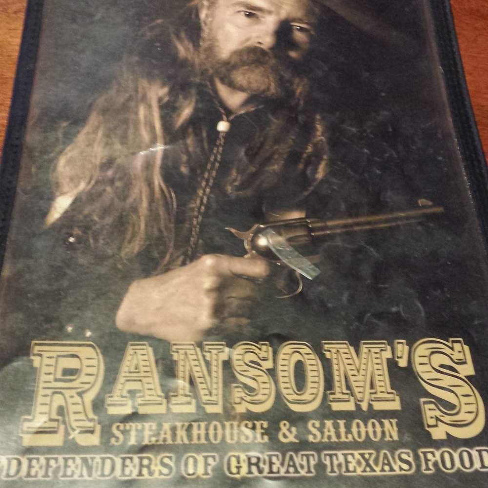 Ransom's Steakhouse - Very Cool menu cover - Steakhouses Near Me - Montgomery, Texas Ransom's Steakhouse - Very Cool menu cover - Steakhouses Near Me - Montgomery, Texas