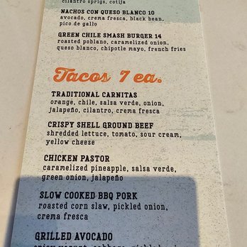 Blanco Cocina + Cantina - Happy hour menu - Tacos Near Me - Oak Brook, Illinois