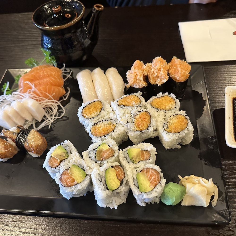 No 1 Sushi - a plate of sushi and a bowl of sauce - Japanese Near Me - Midland Park, New Jersey No 1 Sushi - a plate of sushi and a bowl of sauce - Japanese Near Me - Midland Park, New Jersey