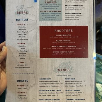 Ocean Trail - Menu - Seafood Near Me - Scottsdale, Arizona