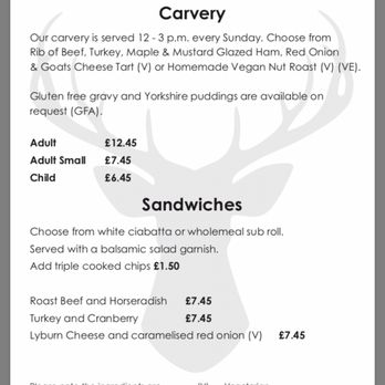 The White Hart - Sunday Carvery Menu 12-3pm - Pubs Near Me - Lymington, HAM The White Hart - Sunday Carvery Menu 12-3pm - Pubs Near Me - Lymington, HAM