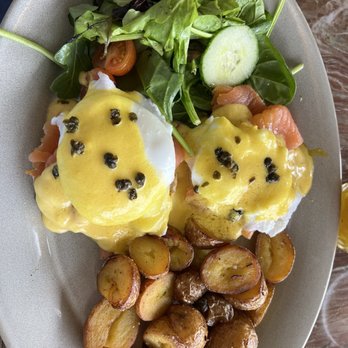Sea & Sky - Smoked Salmon Eggs Benedict - Seafood Near Me - La Jolla, California Sea & Sky - Smoked Salmon Eggs Benedict - Seafood Near Me - La Jolla, California