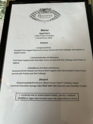 Menu photo 2 The Bavaria Restaurant Sidney, NY