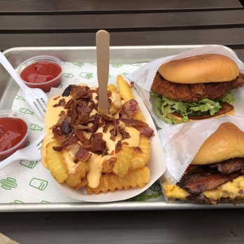 Shake Shack Tysons Corner - Bacon cheese fries, smoke shack and chicken shack. - Burgers Near Me - McLean, Virginia Shake Shack Tysons Corner - Bacon cheese fries, smoke shack and chicken shack. - Burgers Near Me - McLean, Virginia