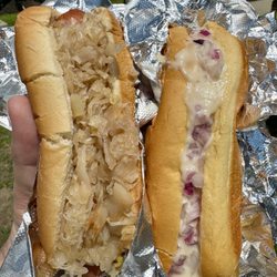 Chez Lenard - Le Hot Dog Choucroute Alsacienne and Le Hot Dog Epicie Garniture Suisse