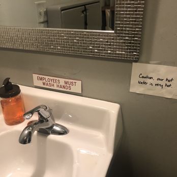 Rebecca's Bistro - Humorous sign in bathroom - Cafes Near Me - Walnut Creek, Ohio Rebecca's Bistro - Humorous sign in bathroom - Cafes Near Me - Walnut Creek, Ohio