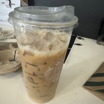 Starbucks - No I did not drink any of this yet. This is how I got my drink. Where's the rest of it?? - Coffee & Tea Near Me - Torrance, California