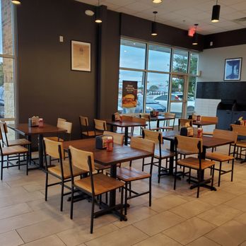 Wayback Burger - Allen - tables and chairs in a restaurant - Burgers Near Me - Allen, Texas Wayback Burger - Allen - tables and chairs in a restaurant - Burgers Near Me - Allen, Texas