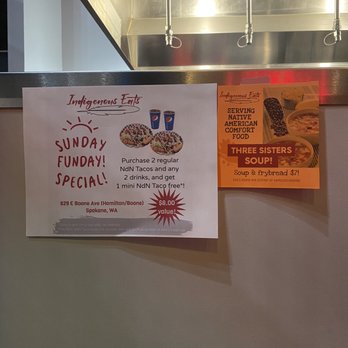 Indigenous Eats - Winter Deals! These were up on 1/6/2023 - American Near Me - Spokane, Washington