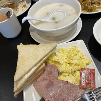 Hao Cafe - B12: classic scramble eggs with ham and buttered toast - Barbeque Near Me - Duarte, California
