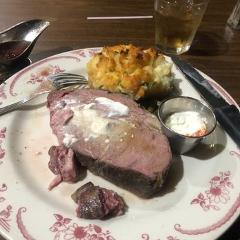 Sutter's Mill Restaurant - 12oz Prime rib with stuffed potato - Steakhouses Near Me - Simi Valley, California Sutter's Mill Restaurant - 12oz Prime rib with stuffed potato - Steakhouses Near Me - Simi Valley, California