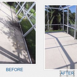 Sandman Power Washing - Before and after of grease from grill droppings.