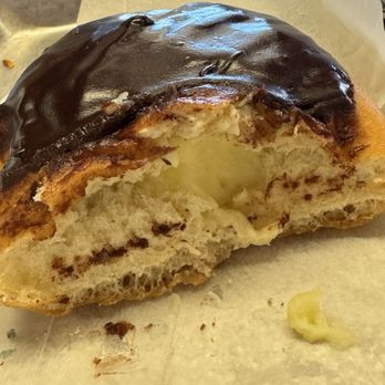 Whoo's Donuts - Inside of the Boston creme - Donuts Near Me - Santa Fe, New Mexico