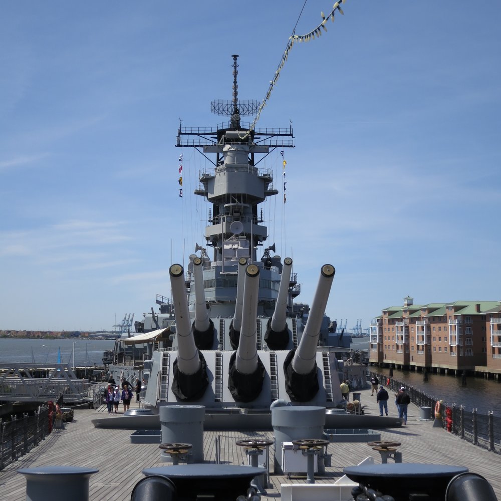 Nauticus - Standing on the bow of the USS Wisconsin - Museums Near Me - Norfolk, Virginia Nauticus - Standing on the bow of the USS Wisconsin - Museums Near Me - Norfolk, Virginia
