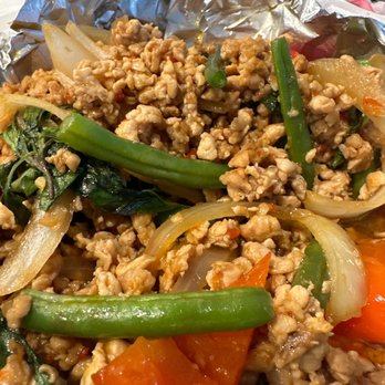 Sala Thai - pad Ka Prao gai / chili basil ground chicken. love it! dont mind the reviews and give them a try! authentic thai taste! - Thai Near Me - Rancho Cordova, California Sala Thai - pad Ka Prao gai / chili basil ground chicken. love it! dont mind the reviews and give them a try! authentic thai taste! - Thai Near Me - Rancho Cordova, California