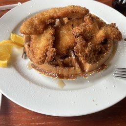 Chicken tenders and waffle - waffle was super light