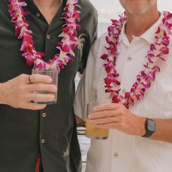 Maui Floral - 2 pack magenta fresh floral leis - Flowers & Gifts Near Me - Makawao, Hawaii