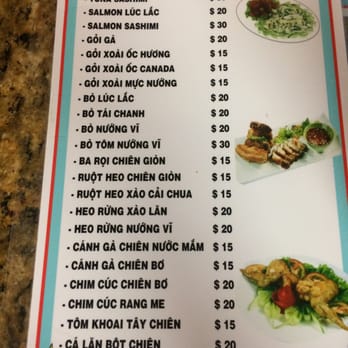 Cafe 99 - a menu for a chinese restaurant - Vietnamese Near Me - Houston, Texas