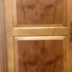 Cornerstone Lodge of Foley - Alien faces on the tv stand doors!!