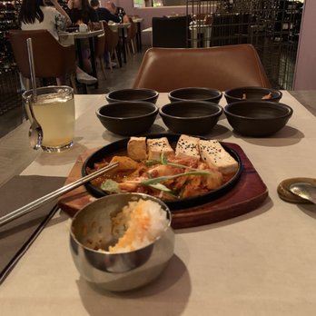 Hana - Kimchi tofu with white rice. - Korean Near Me - Milan, Michigan