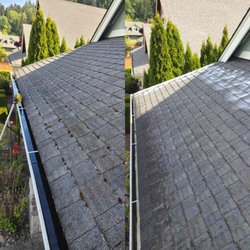 Legacy Gutter Cleaning - Moss removal and treatment.