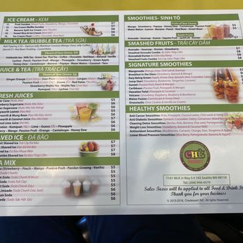 Che Dessert - To-go Menu (drinks) - Coffee & Tea Near Me - Seattle, Washington Che Dessert - To-go Menu (drinks) - Coffee & Tea Near Me - Seattle, Washington