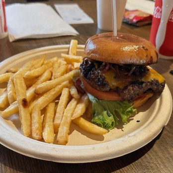 Fire 150 Grill & Fry - My son's delicious Yellowstone burger. - Burgers Near Me - Norco, California