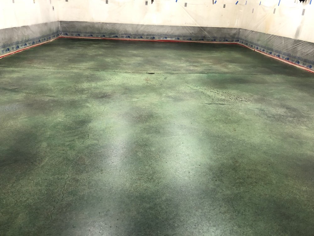 Ceramic Studio Floor Ground Stained And Sealed Floor Using